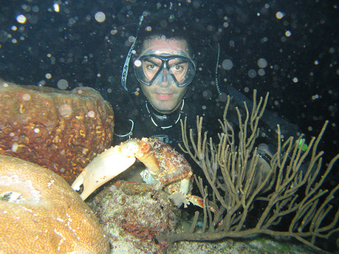 Roald List at a Night Dive Advanced Dive