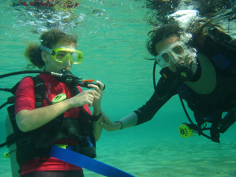 SCUBA Divers taking rescue diver course.