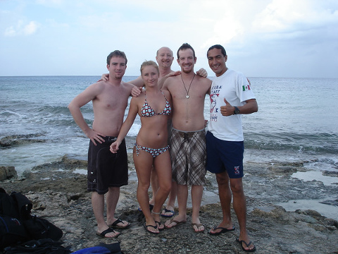 Family after awarder a SCUBA Certification