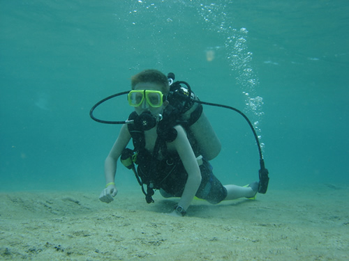 Teen Taking a Scuba Lessons