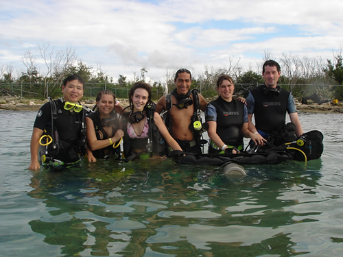 Divers taking a resort course.